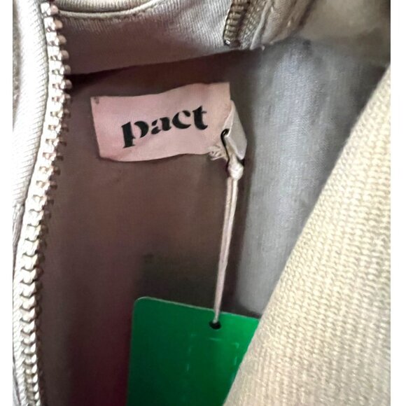 NWT! Pact Organic Cotton Full Zip Hoodie Size Small Sage Green Fair Trade - Picture 8 of 11